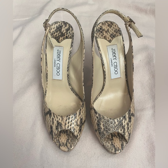 Jimmy Choo snake skin heels, size 36.5 - Picture 1 of 8